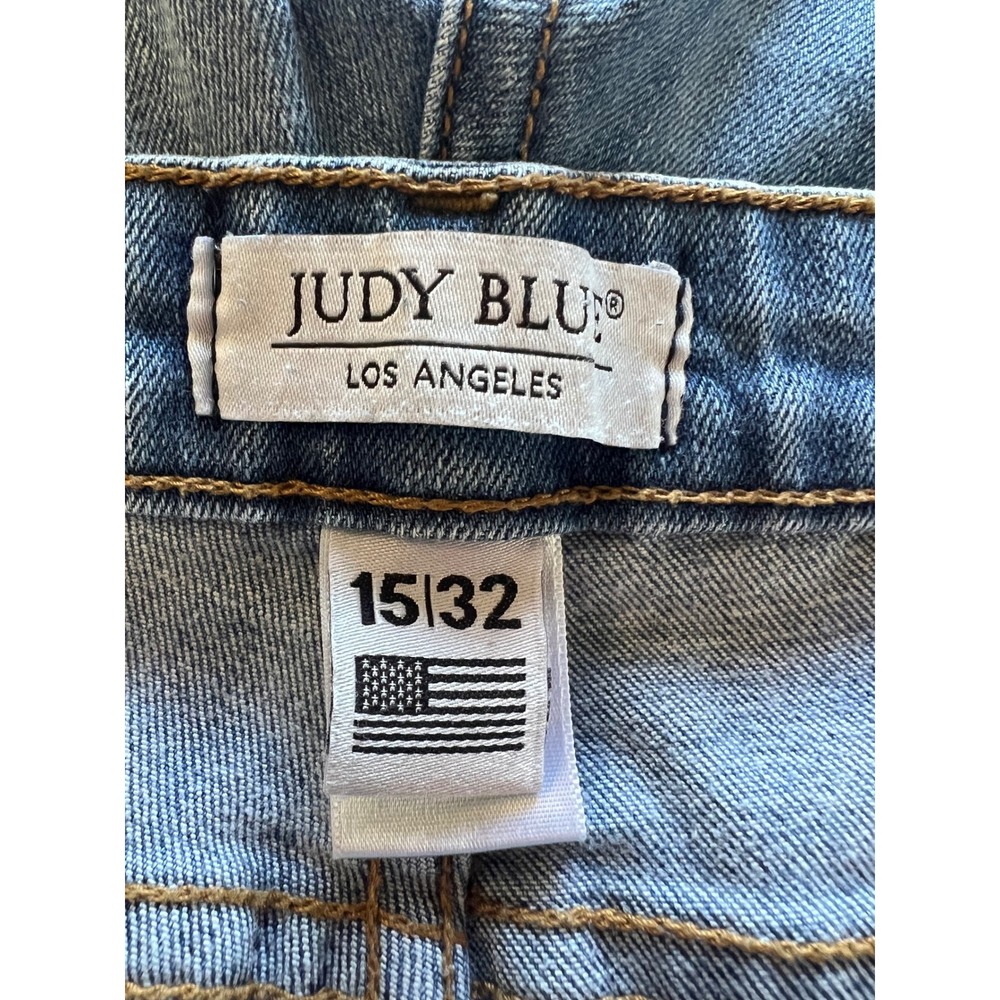 Judy Blue Los Angeles Medium Wash Straight Leg Jeans Size 15/32 Style 83109 - Picture 4 of 6